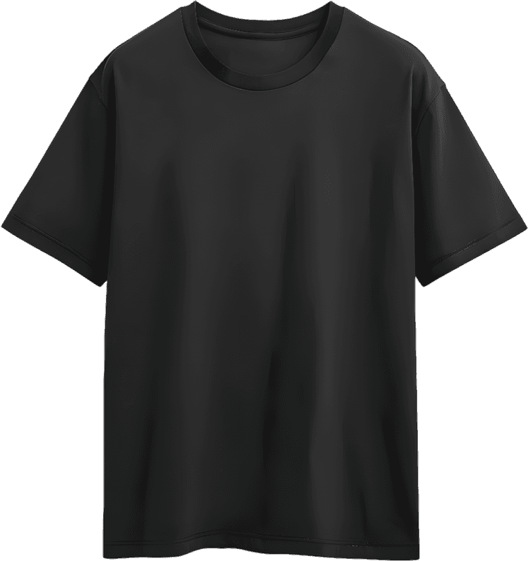 Playera negra con logo aplicado